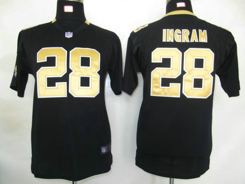 Nike Youth New Orleans Saints 28 Ingram Black Authentic Game nfl jerseys